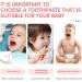 Peach Kids Foam Toothpaste | Low Fluoride | U-Shaped Toothbrush | Anticavity | Toddler & Children's Teeth Cleaning - Buy Online on GoSupps.com