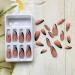 24 Pcs Medium Almond Shape Press on Nails with Black Gold Glitter Lines - False Nails for Women | DIY Manicure Decor - Buy Online on GoSupps.com