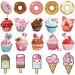 Tazimi Donut Party Temporary Tattoos for Kids  140 Styles Dessert  Ice Cream  Cupcake  Candy Tattoos for Kids Birthday Party Favors Goodie Bag Fillers