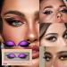 Autocollants pour fard paupi res cils | Autocollants r utilisables pour femmes Imperm able l'eau pour festivals voyages mariages cosplay f tes sc ne Halloween lilas - Buy Online on GoSupps.com