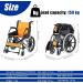 Transport Wheelchair Lightweight Foldable Load Capacity 150 Kg Lightweight Foldable Wheelchair with Drum Brake With Self-Propulsion Travel Wheelchair Red - Buy Online on GoSupps.com