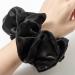 Accglory Extra Large Hair Scrunchies Studed with Pearls for Women Girls Fashion Giant Hair Scrunchy Ties Big Hair Accessories for all hair styles (Black Satin Scrunchy) - Buy Online on GoSupps.com