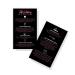 Teeth Whitening Aftercare Cards | 50 Pack | Size 2x3.5 inch Business Card | Teeth Whitening Kit Supplies | Black with Neon Pink Design