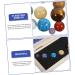 Solar System Crystal Ornament Set - 9 Planets Statue with Wooden Stand | Home D cor & Mineral Display - Buy Online on GoSupps.com