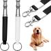 Shulllin 2 STK Professional dog pipes Ultrasound Pipe High Frequency Dog Training Kit Hundpfeife Adjustable High Frequency Dogs Accessories with Pipe Band for Training Dogs (Black White)