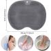 Leonshco Slip-Proof Silicone Massage Pad & Back Scrubber - Anti-Slip Shower Floor Mat with Suction Cups | Foot Scrubber & Shower Brush (Gray) - Buy Online on GoSupps.com