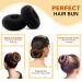 Miss Pouty Black Hair Bun Maker - Ring Style Doughnut Bun Shaper for Women and Girls - Buy Online on GoSupps.com