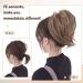 BARSDAR Dark Brown Synthetic Hair Bun Ponytail Extension for Women - Easy Elastic Scrunchie Hair Accessory - Buy Online on GoSupps.com