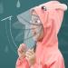 Fewlby Kids Puddle Suit Muddy Suit Waterproof Overalls Hooded Raincoat - Light Pink, M Size 3-4 Years - Buy Online on GoSupps.com