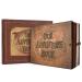 JIMBON Our Adventure Book 180 Pages Scrapbook Photo Album Retro Style Embossed Letter Leather Cover Travel Diary Journal Scrap Book For Couples Memory Book For Anniversary Wedding Best Friend Gift 10.2 inch Brown