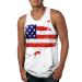 BEUU Independence Day Tank Tops for Mens American Flag T-Shirt Retro Patriotic Summer Beach Soldier Sleeveless Gym Tank 139- White X-Large