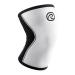 Rehband Kniebandage for Kraftsport & Fitness - Kniebandage 7mm Neopren flexible & non -slip Knee Sleeve for men & women white - 1 piece L