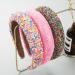 Bottone Colorful Beads Headbands for Woman Girl Sponge Hairband for Spa Hair Hoop Colorful Beads Hairband for Taking Photo Pink - Buy Online on GoSupps.com