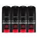 ABOVE Black Series Body Spray Extreme 4 pcs - Deodorant Spray - Woody Fragrance - Masks Perspiration Odors - Long-Lasting Dry Spray - Cruelty-Free