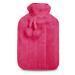 KEPLIN Cosy Hot Water Bottle with Plush Cover & Bobble - Relieves Body Aches & Pains Washable Safe & Durable Heating Pad - Ideal Cosy Nights & Gifts - Large 2L (Plum) Plum Plush