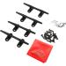 Mxeol 5 Black Stainless Steel Dock Cleats (4 Pack) - Black Coated with Screws - Buy Online on GoSupps.com