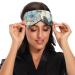 Unisex Haskirky Light Blocking Eye Mask for Travel, Yoga, Meditation - Retro Blue - Buy Online on GoSupps.com