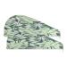 Tropical Leaves Dry Hair Cap 2 Piece Quick Drying Towel Set with Button Headband Super Absorbent Soft & Comfortable