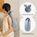 LilySilk 100% Silk Hat & Scrunchies 2-in-1 Set | Adjustable Hair Ties for Long Hair | Misty Blue | Luxury Sleeping Accessories - Buy Online on GoSupps.com