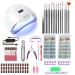 Portable USB Electric Nail Drill Polish File Kit with 120W UV LED Nail Lamp Gel Manicure Dryer Lamp Acrylic False Nail Starter Set with All-In-One Profession Nail kit Tools Suitable for beginners