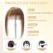 Light Brown Real Human Hair Clip-in Bangs Extensions - Air Bangs Fringe - Buy Online on GoSupps.com