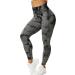 VOYJOY Tie Dye High Waist Yoga Pants with Scrunch Butt Lift - Black Gray Medium - Buy Online on GoSupps.com
