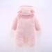 Puseky Newborn Baby Cartoon Bear Snowsuit Winter Coat | Fleece Hooded Footed Romper Jumpsuit | Unisex Baby Winter Clothes Bodysuit Pink (3-6 Months) - Buy Online on GoSupps.com
