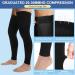 Zhanmai Men's Thigh High Compression Stockings - 20-30 mmHg Footless Leg Sleeves for Running & Edema - Silicone Band - Black XL - Buy Online on GoSupps.com
