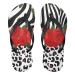 Mnsruu Leopard Print Zebra Rose Flip Flops Home Hotel Spa Bedroom Travel L for Men Women