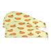 Juicy Peach Dry Hair Cap 2 Piece Quick Drying Towel Set with Button Headband Super Absorbent Soft & Comfortable