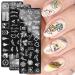 Daisies, Leaves, Letters, Lines, Lips, Flowers, Skeletons Nail Stamping Plates Set - 8pcs + Stamper & Scraper - Spring, Summer, Autumn & Winter Designs - Nail Supplies - Buy Online on GoSupps.com