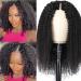 Nadula V Part Wig Kinky Curly Human Hair | Glueless Upgraded U Part Wig | 10A Malaysian Afro Curly V-Part Clip-In Half Wig 16 150% Density - Buy Online on GoSupps.com