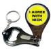 BadgeBeast.co.uk I Agree With Nick - Key Ring Bottle Opener and Nail Clipper