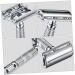 Beaupretty 3pcs Manual Shaver Set | Metal Safety & Beard Razor | Double Edge Handheld Shaving Cutter for Men - Buy Online on GoSupps.com