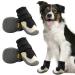 AQH dog shoes 4 pieces of breathable boots for dogs with reflective straps microfiber leather rubber rhombic sole dog paw protection (B 7#) B wide size 7: 6.3-6.7 cm