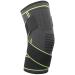 Knitted Kneepad for Men - Antislip Knee Brace with Fastening System | Outdoor Gear - Grass Green M - Buy Online on GoSupps.com