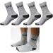 ATB 4 Pairs Men's Athletic USA Cushioned Crew Socks Grey | Premium Cotton | Size 10-13 - Buy Online on GoSupps.com
