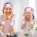 Cute Cartoon Spa Headband and Wristbands Set for Girls and Women - Pink Makeup Headband Set for Bath, Shower, and Beauty - Buy Online on GoSupps.com