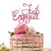 Sotpot 1 Pack Just Engaged Cake Topper Pink Glitter We're Engaged Cake Pick Engagement Party Decorations Bridal Engagement Wedding Cupcake Decoration Party Supplies