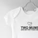 Hippowarehouse Two Mums Baby Vest Bodysuit | Short Sleeve for Boys and Girls - Buy Online on GoSupps.com
