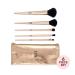 Expressions 6pc Rose Gold Makeup Brush Set - Precious Metal Brushes in Metallic Zipper Pouch for Flawless Application - Buy Online on GoSupps.com