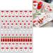 Christmas Nail Stickers 9 Sheets Self-Adhesive Nail Decal Snowflake Santa Claus Hat Red Nail Art Decoration Design Supplies - Buy Online on GoSupps.com