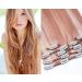 Clip in extensions set 100% real hair 7 part 70g hair extension 55cm clip -in hair extension in the color #27/613 honey blonde - bright light blonde