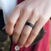 ThunderFit Women's Silicone Wedding Band - Breathable Leaf Cross Pattern Ring, Black, Size 4.5-5 (15.7mm) - Buy Online on GoSupps.com