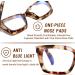 Hubeye Reading Glasses for Women - 3 Pack Oprah Style Square Blue Light Blocking Readers with Spring Hinge +2.5 Diopters - Black/Grey & Dark Grey Leopard - Buy Online on GoSupps.com