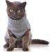 Jnancun Cat Turtleneck Sweater | Sleeveless Knitted Winter Clothes for Cats & Small Dogs - Medium Grey - Buy Online on GoSupps.com