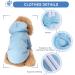Dog Sweater for Small Dogs | Cute Light Blue Cotton Hoodie for Puppies & Cats - Warm Pullover Coat - Buy Online on GoSupps.com