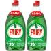 Washing Up Liquid Bundle with Fairy Liquid 654ml x2 Dishmatic Washing Up Sponge With Liquid Handle and Dishmatic Refill Sponges with Indigo Leopard Ultimate DIshwashing Tip Sheet - Buy Online on GoSupps.com