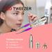 6 Pcs LED Light Stainless Steel Tweezers for Precision Hair Removal - Makeup Eyelash Eyebrow Tweezers - Illuminating Lighted Tweezers in Red, Purple, Dark Blue - Buy Online on GoSupps.com