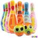 Play22 Kids Bowling Set with Carrying Bag - Colorful 12 Piece Toy Bowling Set - Sturdy Soft Foam Set - Includes 10 Pins and 2 Balls  Childrens Bowling Set & Toddler Bowling Set - Original
